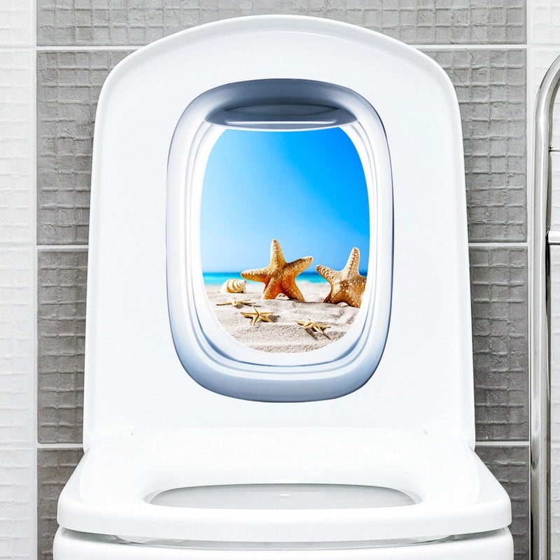 Elegant Landscape PVC Wall Sticker for Bathroom Decor|Home Decor & Wall Art