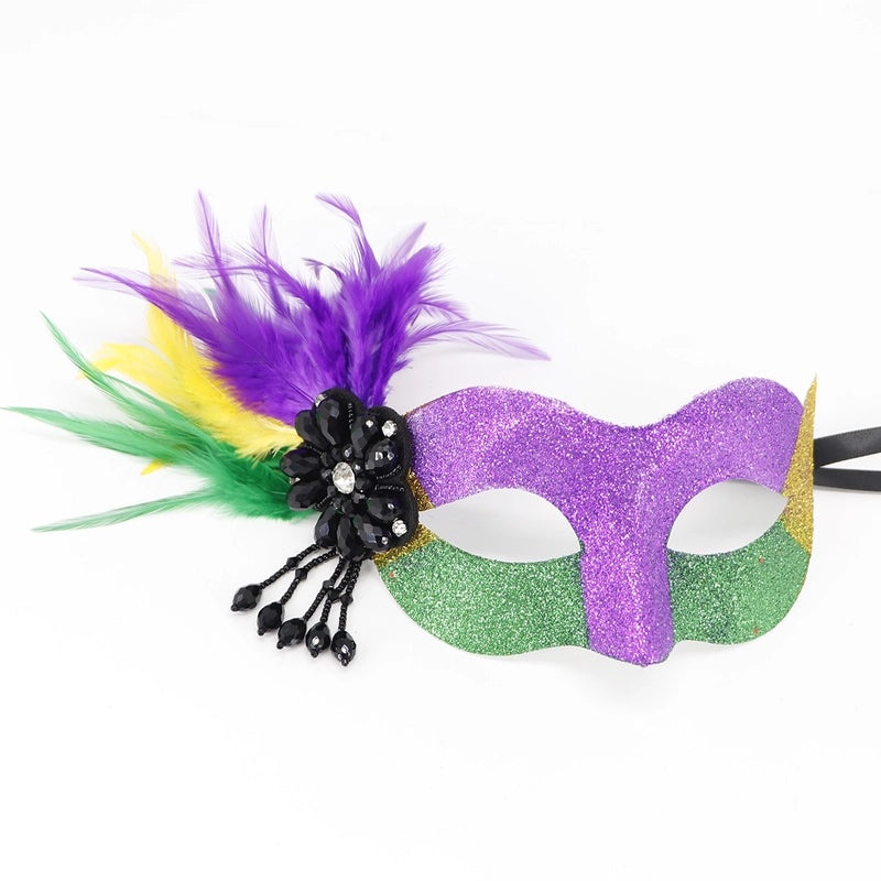 Easter Mardi Gras Feather Plastic Party Mask Selfie Props Holiday Accessories 1 Piece|Party Supplies & Accessories