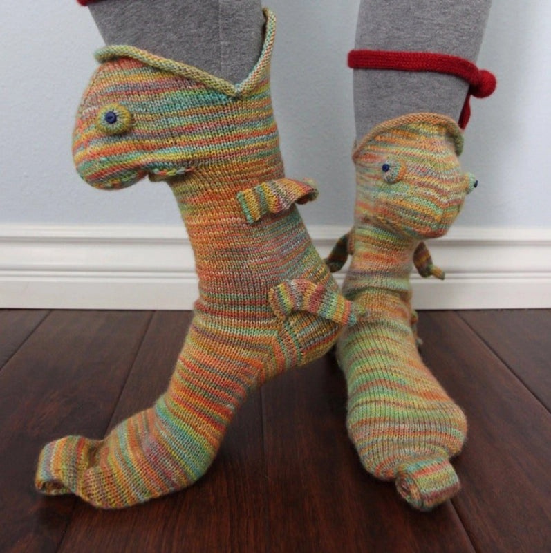 Explosive Knit Crocodile & Shark Pattern Floor Socks Cozy Christmas Warm Socks|Socks & Hosiery