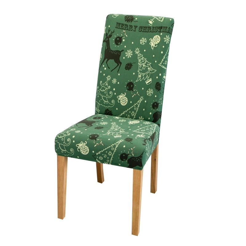 Christmas Elegant Minimalist Santa Snowflake Polyester Chair Cover for Couch Sofa Decor|Home Decor & Furniture Accessories