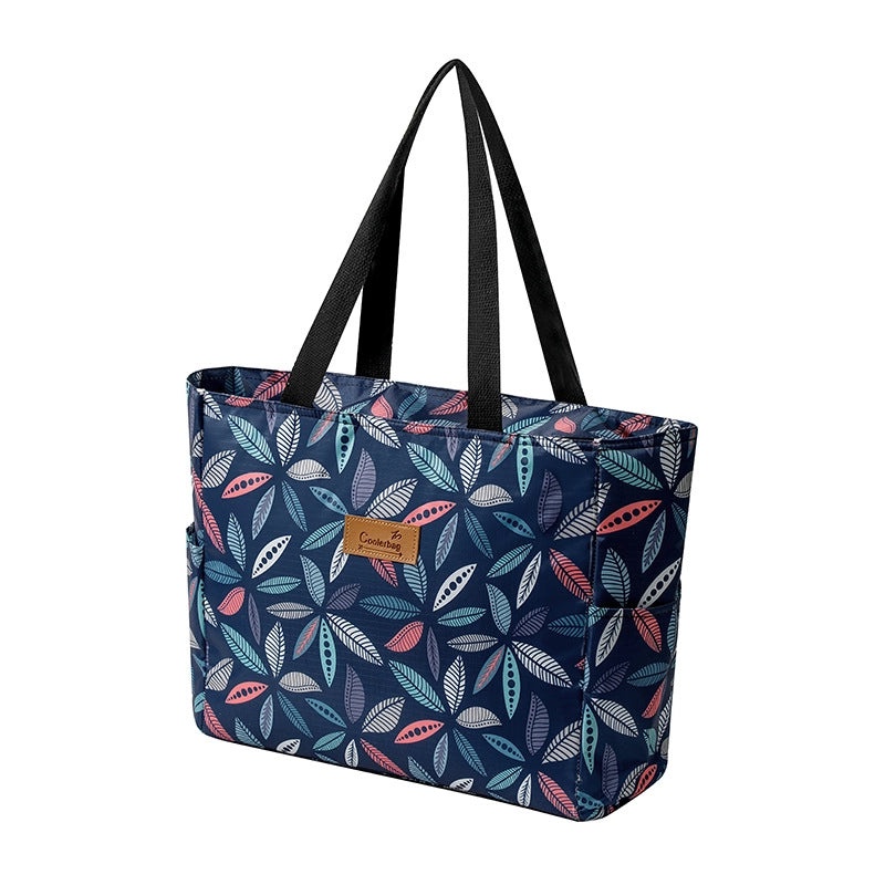 Minimalist Leaves and Hot Air Balloon Pattern Watermelon Oxford Cloth Tote Bag|Bags & Accessories