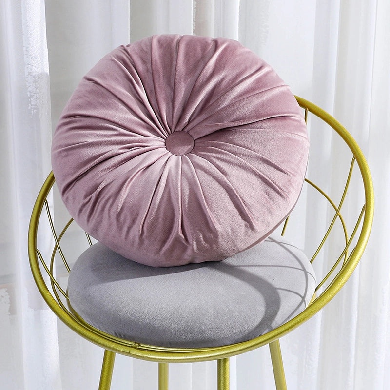 Nordic Velvet Round Seamless Sofa Cushion Light Luxury Solid Color Simple Irregular Design|Home Decor Cushions