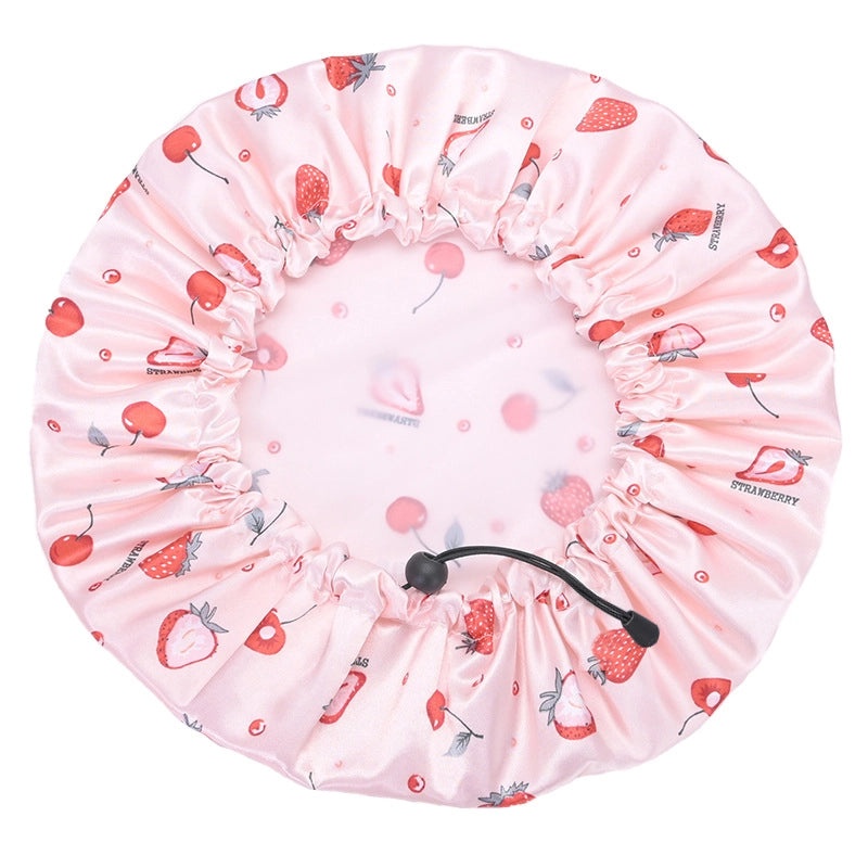 Vacation Waterproof Cartoon PE Shower Cap for Hair Protection|Bathroom Accessories