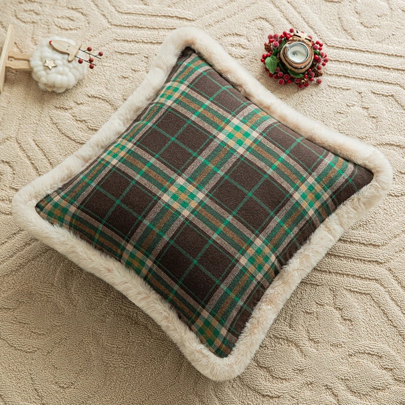 Elegant Plaid Polyester Throw Pillow Cover for Couch and Sofa Decor|Home Decor & Cushion Covers