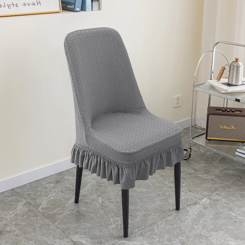Jacquard Polar Fleece Thickened Stretch Chair Cover One-piece Anti-fouling Hotel Home Dining Chair Protector|Home Decor & Furniture Accessories