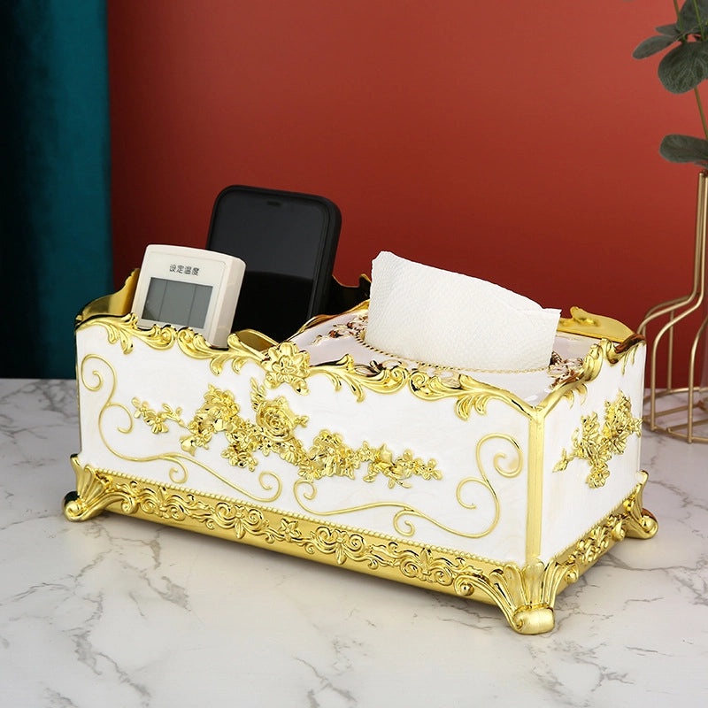 Modern Elegant Minimalist Geometric Plastic Tissue Holder | Home Decor & Storage