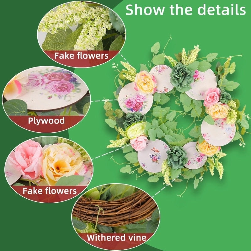 Pastoral Floral Plastic Iron Decorative Props for Casual Daily Use|Home Decor Accessories