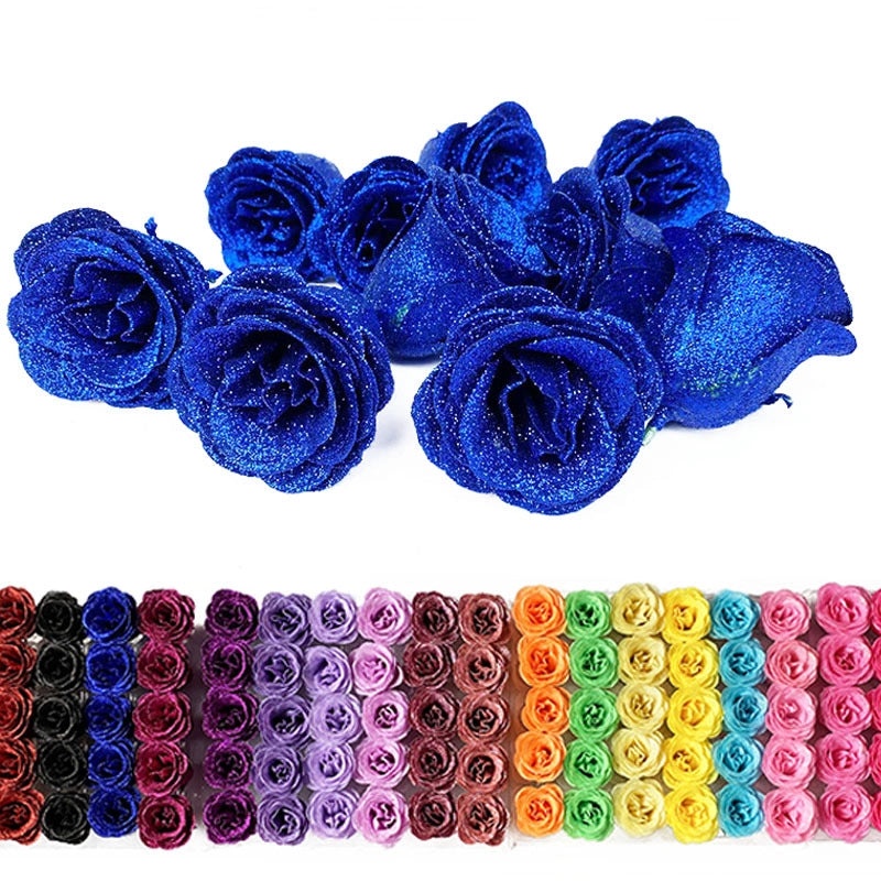Shining Blue Gold Simulation Crystal Roses for 520 Tanabata Valentine's Day Gift|Jewelry & Accessories