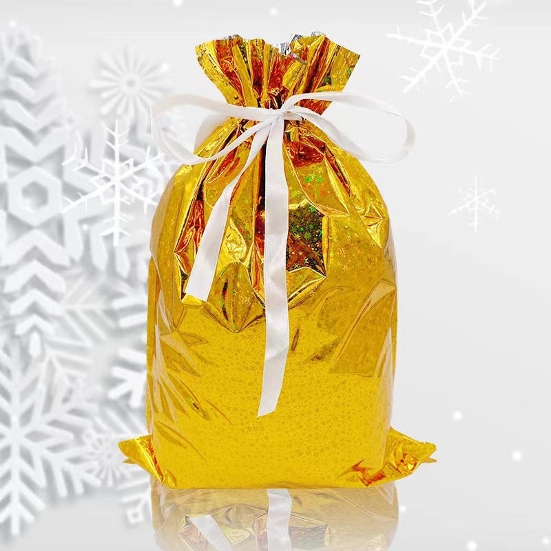 Santa Claus Drawstring Gift Bag for Christmas and Halloween Candy Packaging|Holiday Party Supplies