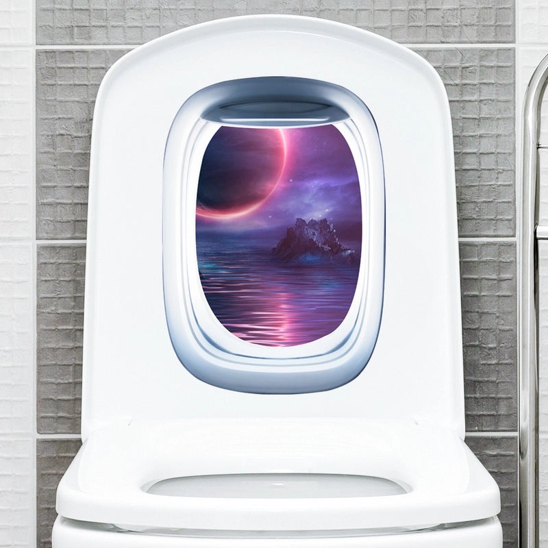 Elegant Landscape PVC Wall Sticker for Bathroom Decor|Home Decor & Wall Art