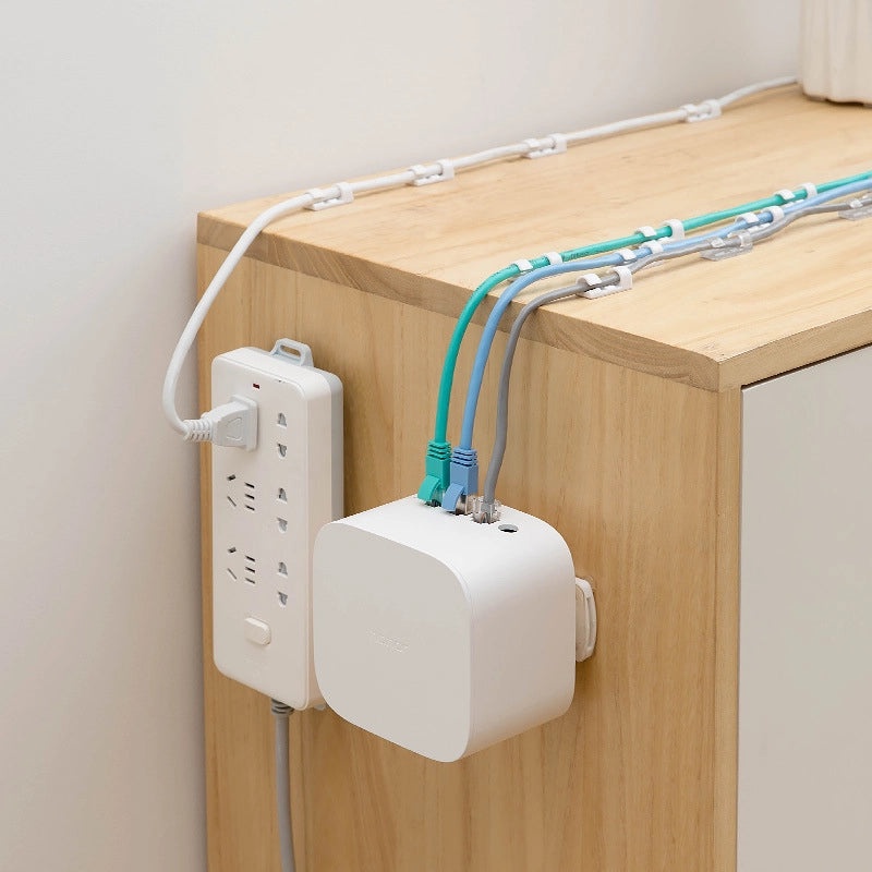 Floor Cable Organizer Wall-Mounted Plug-in Board Holder Router Storage | Home Storage & Organization
