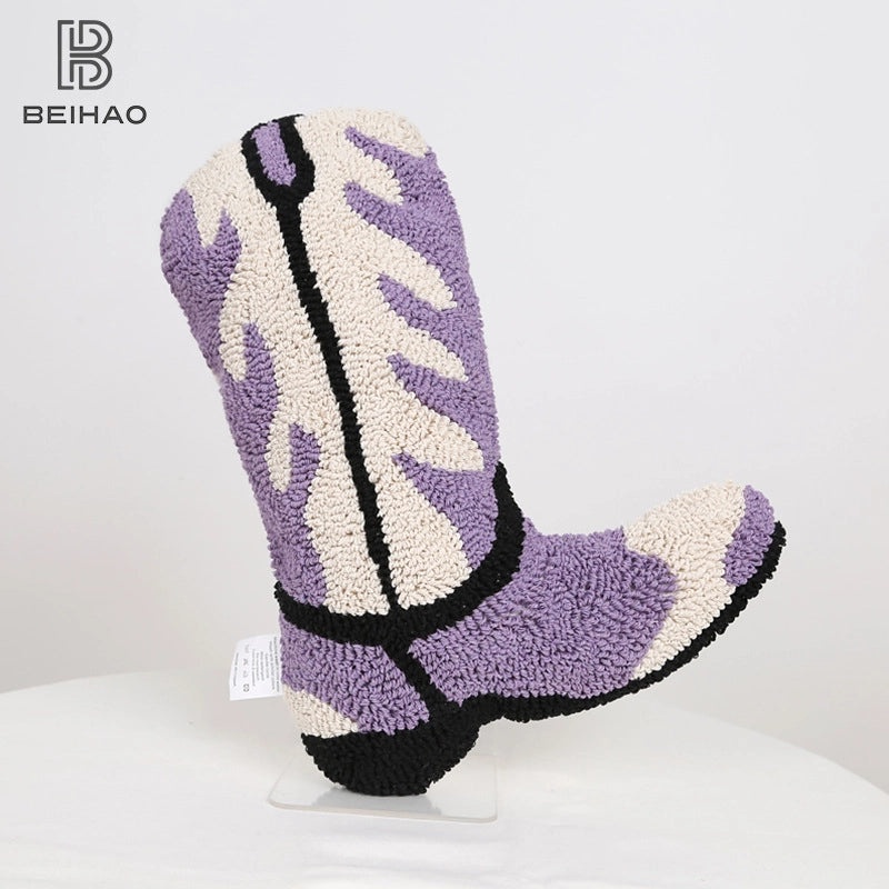 Cowboy Style Boot Decorative Cotton Pillow for Couch and Sofa | Home Decor Pillows