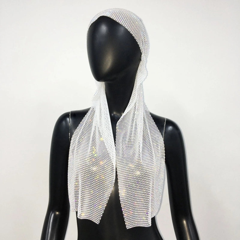 Flash Diamond Grid Elastic Hair Band Personalized Full Diamond Pirate Party Hat|Accessories & Hair Accessories