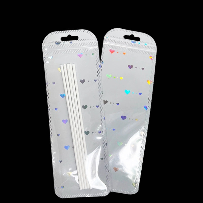 Yin Yang Lock Plastic Card Bag Small Gift Packaging Laser Self-Sealing Pocket for Jewelry|Jewelry Packaging