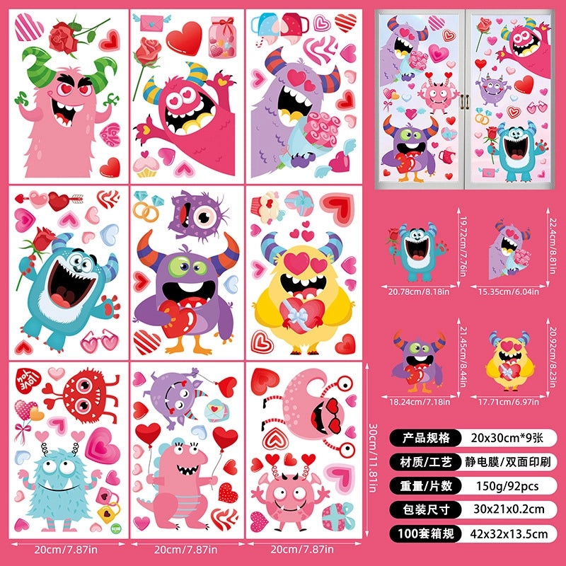 Valentine's Day Heart Shaped PVC Wall Decor for Casual Home|Home Decor