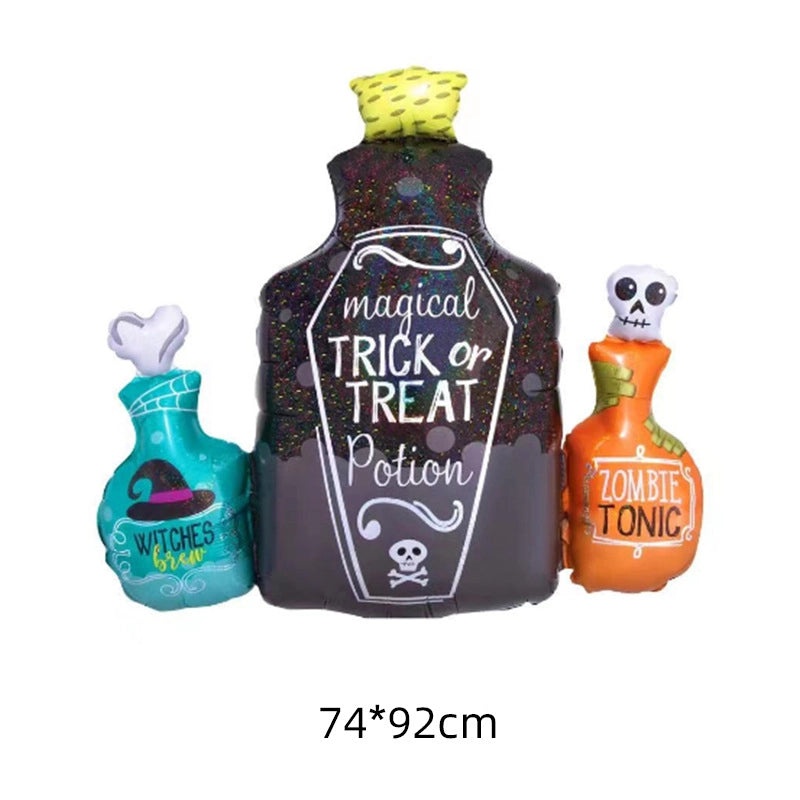 Halloween Hip-Hop Ghost Pattern Aluminum Foil Balloons for Party Festival Decoration|Party Supplies Balloons