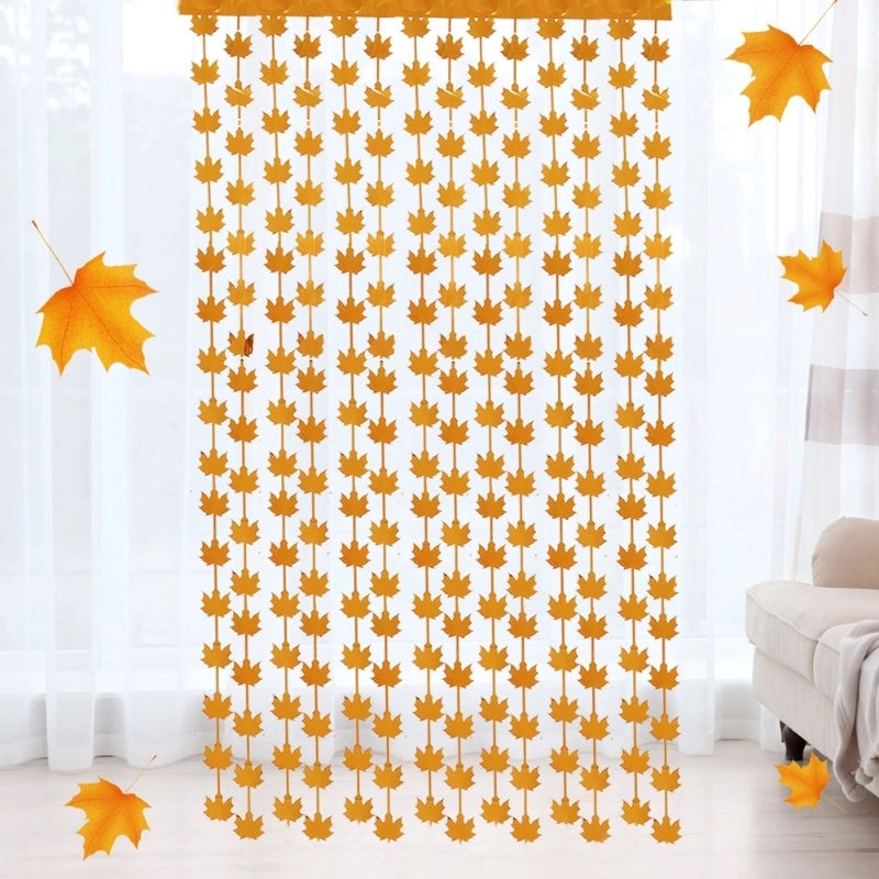 Minimalist Leaf Pattern PET Door Curtain for Party and Festival Decor|Home Decor