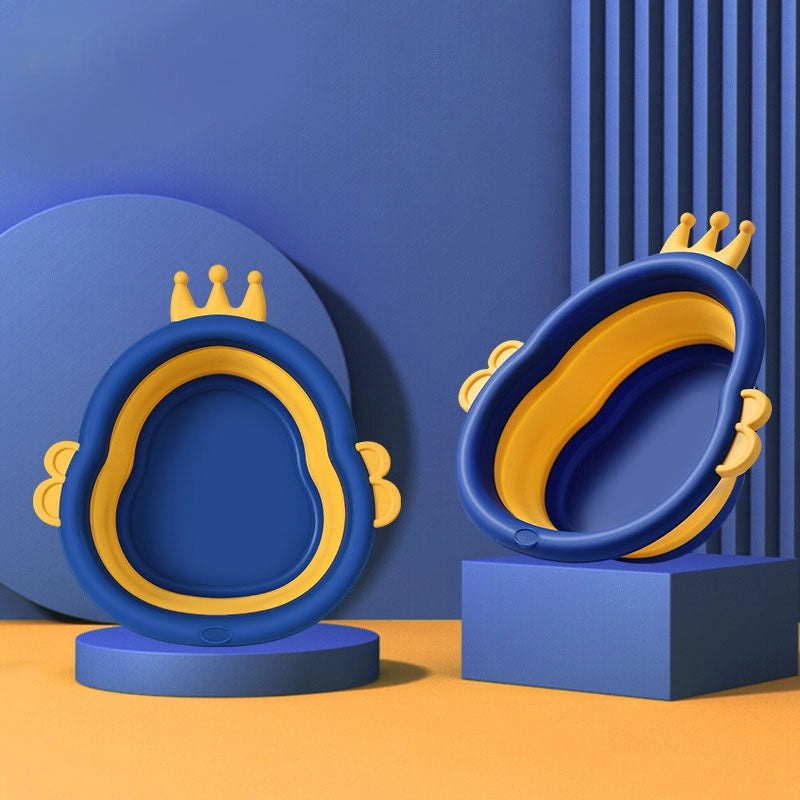 Minimalist Color Block Foldable Plastic Basin for Bathing|Bath Accessories