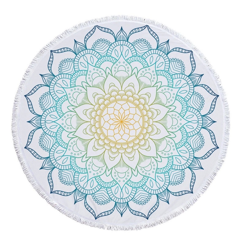 Ethnic Geometric Pattern Lightweight Microfiber Beach Towel for Casual Outdoor Use|Beach Towels