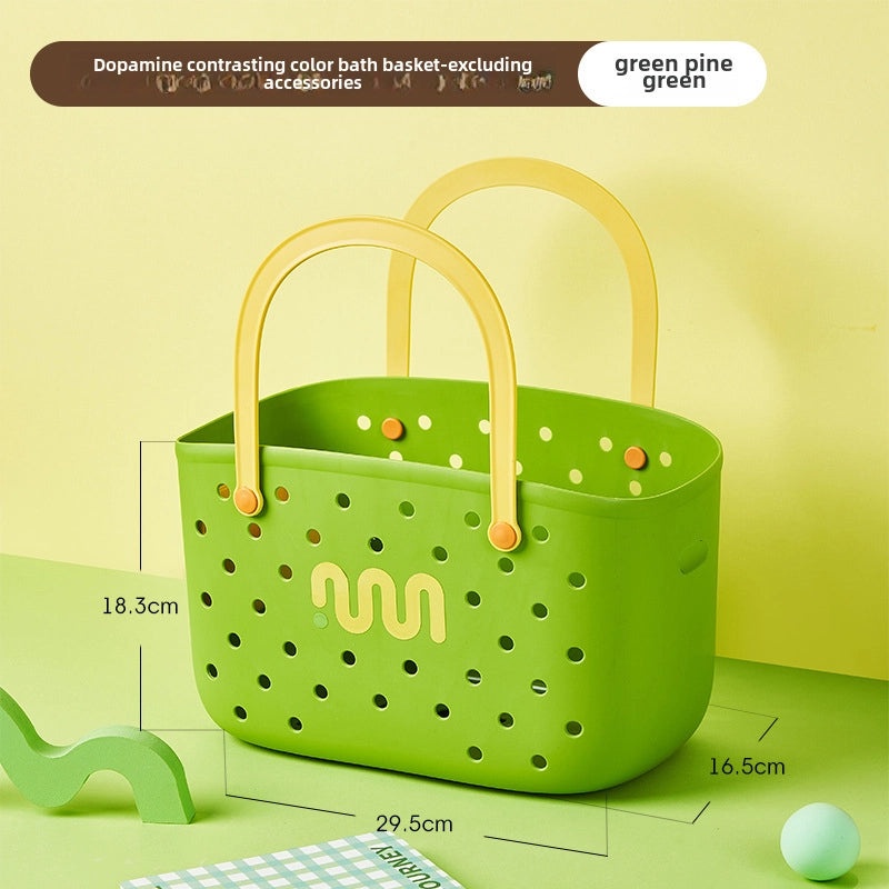 Portable Large Capacity Plastic Bathroom Storage Basket for Women | Bathroom Storage