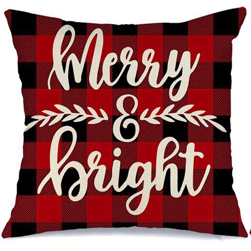 European Style Linen Christmas Pillow Cover for Sofa Cushion Cozy Home Decor|Home Decor & Accessories