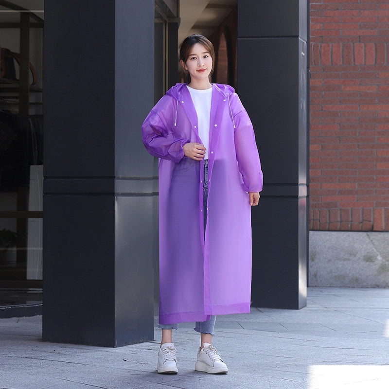 Thickened Disposable Adult Rain Poncho Lightweight EVA Outdoor Travel Raincoat with Logo Printing|Rain Gear & Ponchos