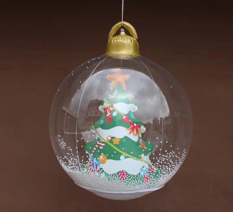 Christmas Pastoral Tree Santa Claus Snowman PVC Decorative Props for Festival Party|Seasonal Decorations