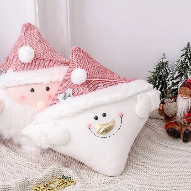 Christmas 3D Snowman Decorative Sofa Pillow Cushion | Home Decor & Seasonal Accessories