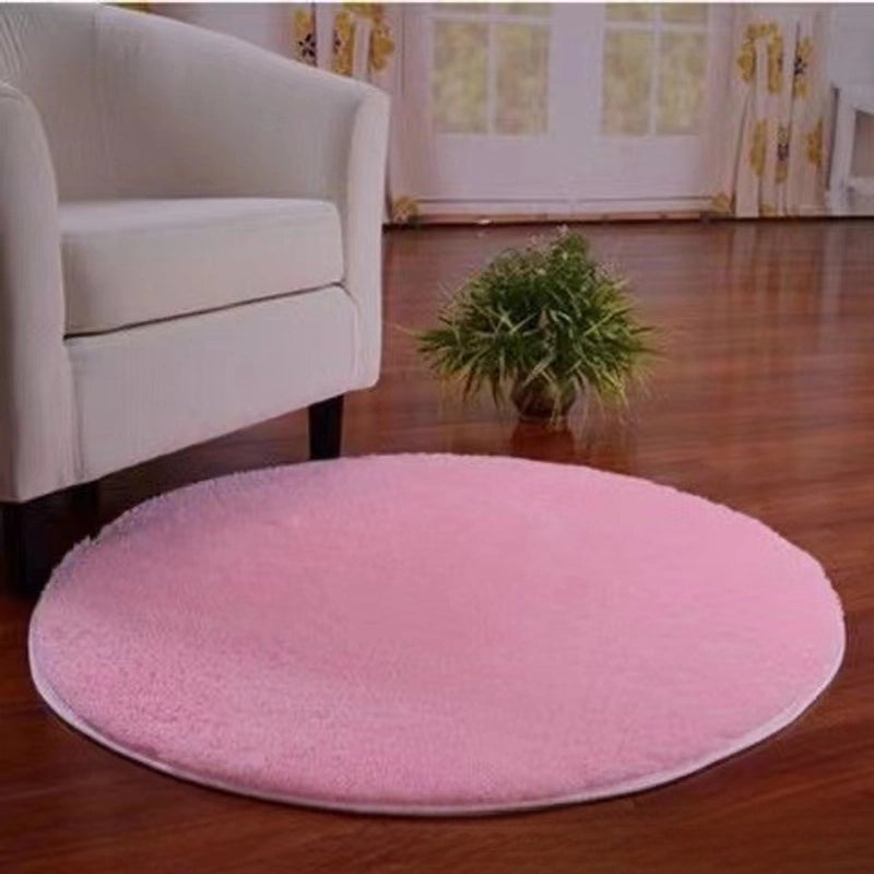 Nordic Style Round Carpet Long Hair Rug for Bedroom Living Room Coffee Table Yoga Fitness Mat with Hanging Basket & Chair Cushion|Home Decor Rugs