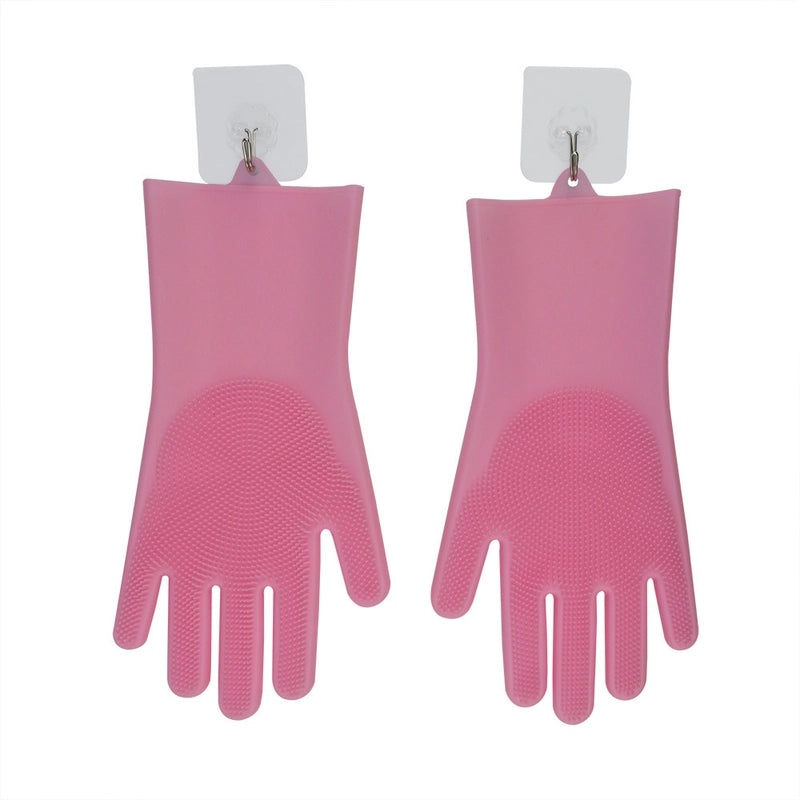 Waterproof Silicone Dishwashing Gloves with Anti-scalding Feature for Pet Bathing and Kitchen Cleaning | Household Cleaning Gloves