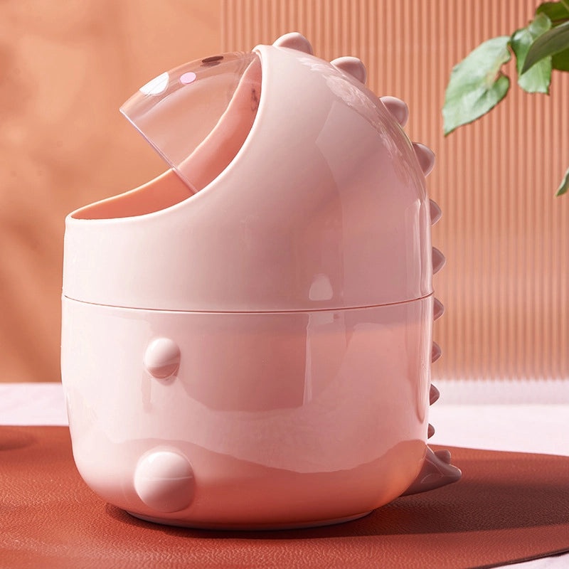 Cute Mini Desktop Trash Can with Lid for Office Table Home Living Room Coffee Table | Home & Office Accessories