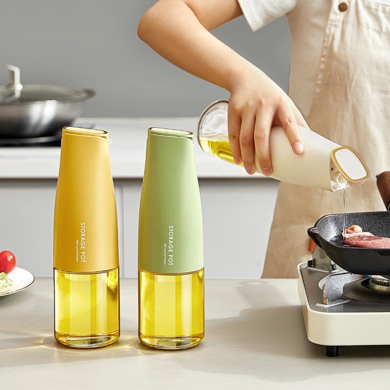 Automatic Gravity Oil Dispenser Bottle Glass Spray Bottle for Soy Sauce Vinegar Cooking Kitchen Household|Kitchen Tools & Gadgets