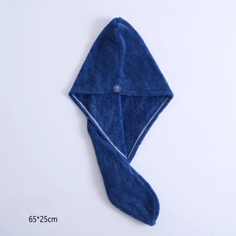 Classic Solid Color Coral Fleece Hair Towel Cap for Women | Hair Accessories