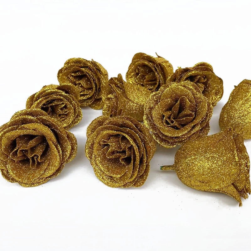 Shining Blue Gold Simulation Crystal Roses for 520 Tanabata Valentine's Day Gift|Jewelry & Accessories