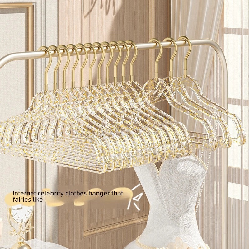 10 Pieces Transparent Acrylic Non-slip Clothes Hangers for Household and Store Use | Home & Living - Storage & Organization