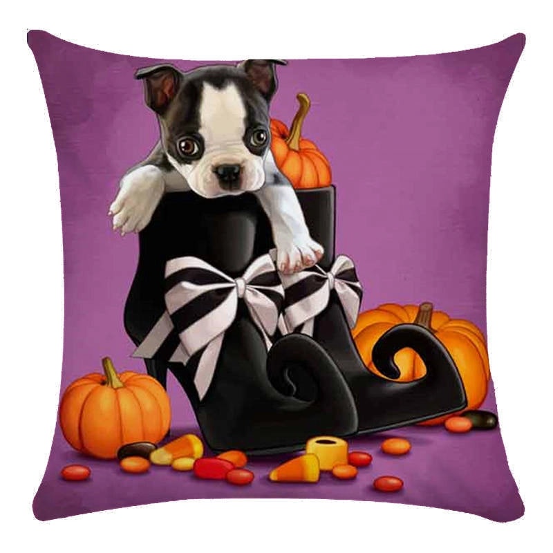 Halloween Plush Dog Lollipop Flower Decorative Pillow for Couch & Sofa | Home Decor