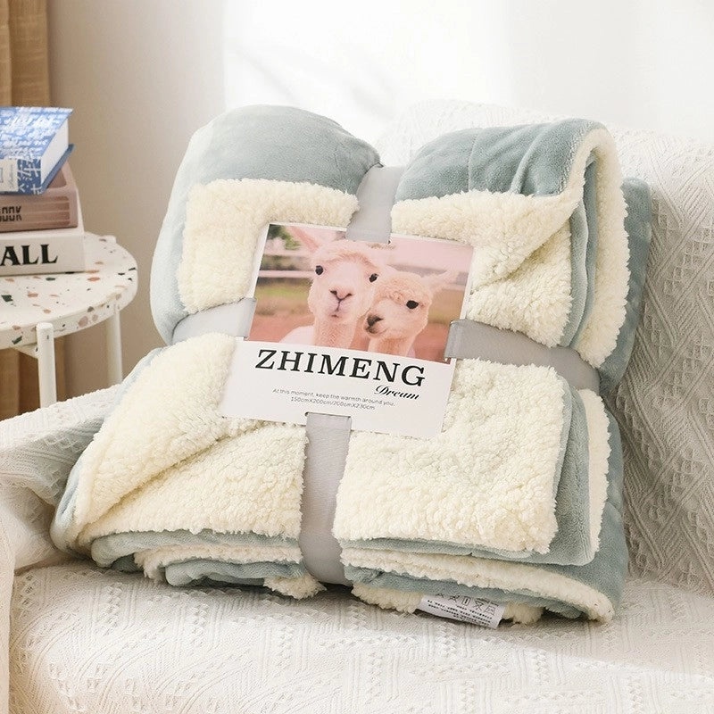 Cozy Retro Polyester Throw Blanket in Solid Color|Home Decor & Bedding