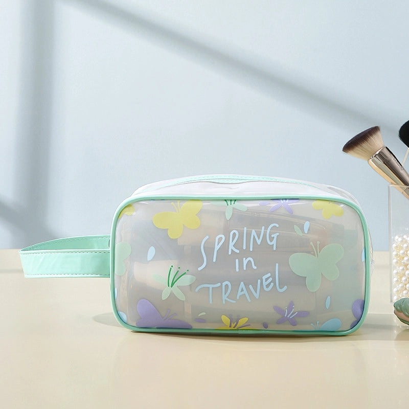 Korean Style Floral Butterfly PVC Pouch|Accessories Storage Bags