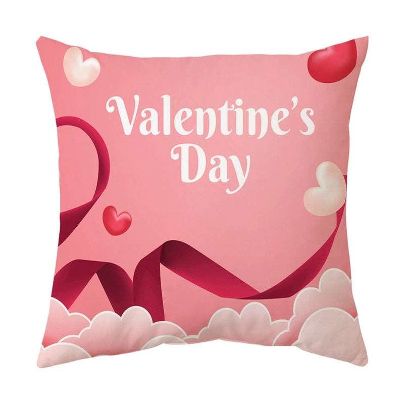 Valentine's Day Romantic Letter Landscape Plush Pillow Covers for Couch and Sofa Decor | Home Decor