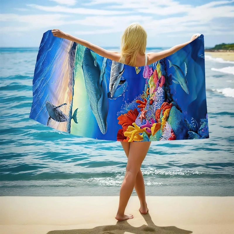 Elegant Floral Butterfly Beach Towel with Superfine Fiber for Casual Bathing|Beach Towels and Accessories