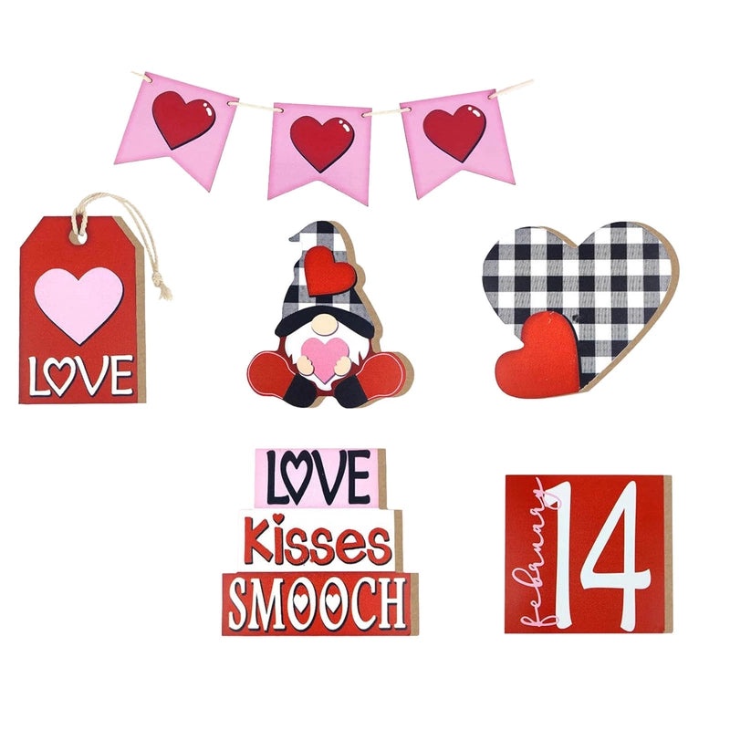 Minimalist Wooden Heart Letter Ornament for Valentine’s Day | Home Decor & Festive Decorations