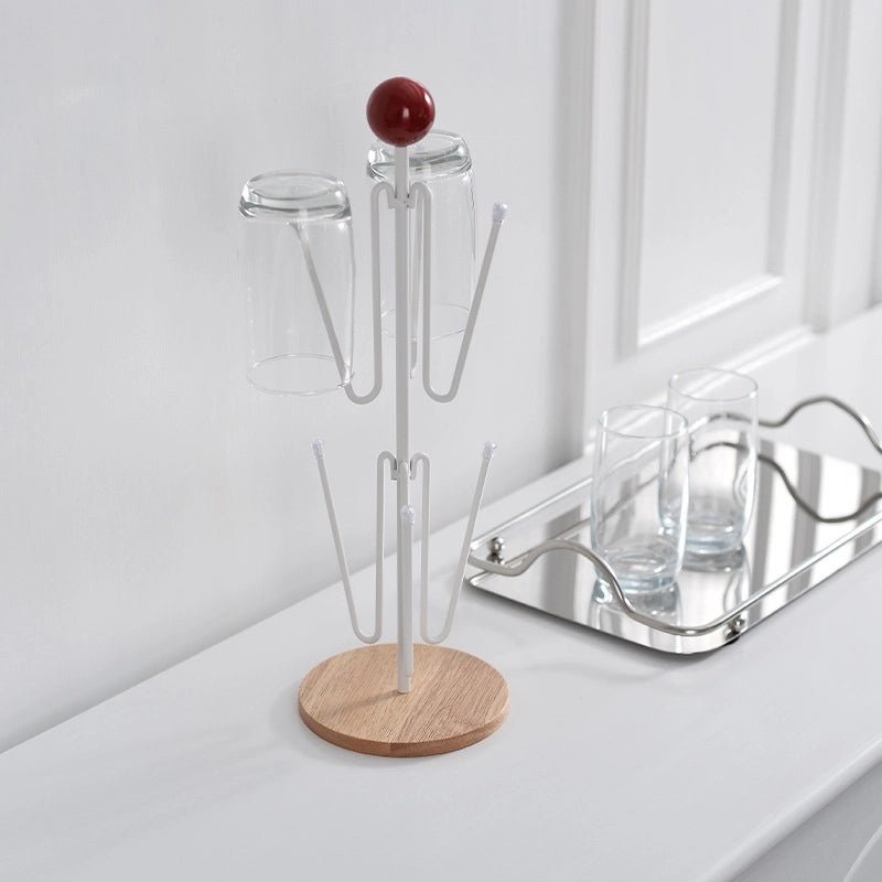 Double-layer Glass Cup Holder Upside-down Tea Mug Storage Rack for Desktop | Home & Kitchen Accessories