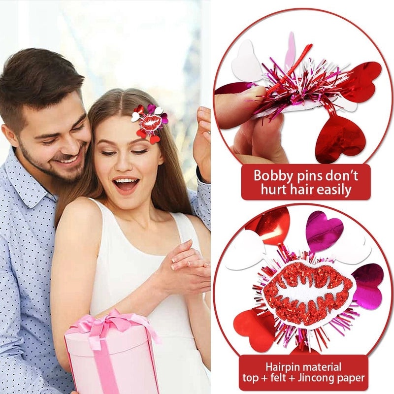 Sweet Heart Bow Knot Felt Hairpin for Valentine's Day Party Date | Hair Accessories