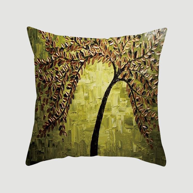 Modern Pastoral Letter and Plant Linen Pillow Covers for Couch and Sofa Decor | Home Decor & Pillows