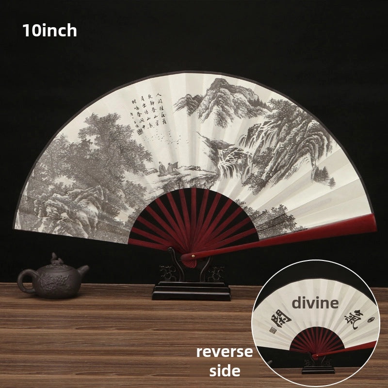 10 Inch Vintage Chinese Folding Fan for Advertising and Summer Promotion | Home & Garden > Fans & Cooling Appliances