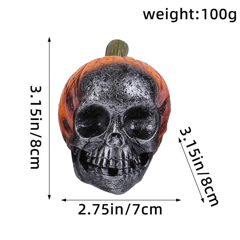 Halloween Resin Pumpkin Skull Ornaments for Hip-Hop Party Decor|Home Decor
