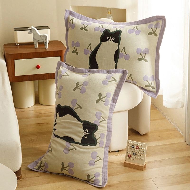 Adorable Animal Print Letter Lattice Cotton Pillow Covers for Couch & Sofa Decor | Home Decor Cushions