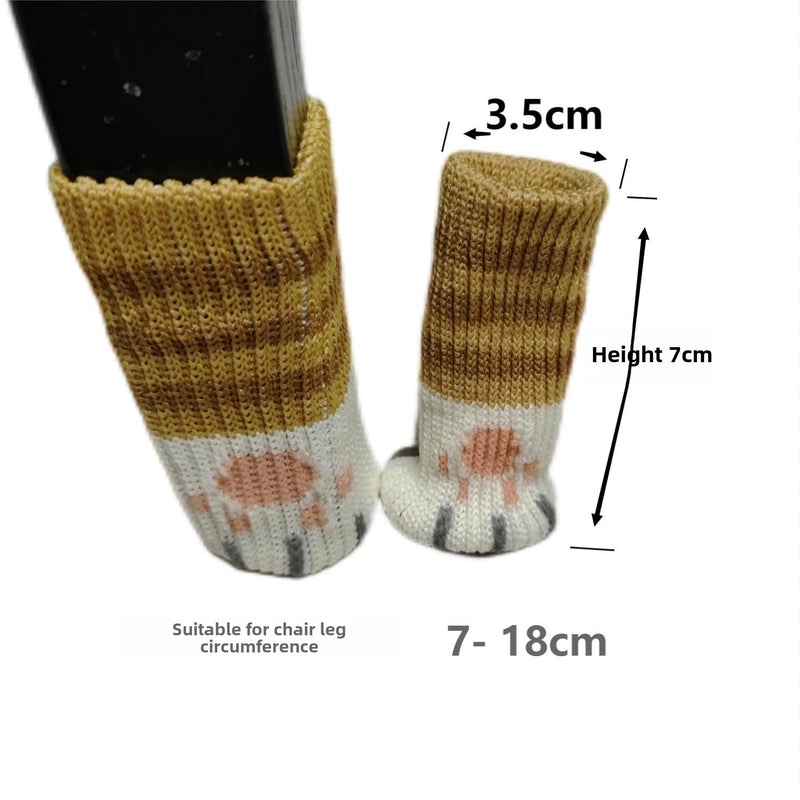 Wool Felt Chair Leg Caps Thickened Non-slip Silent Floor Protectors for Table Stool Feet|Home & Living Furnishings