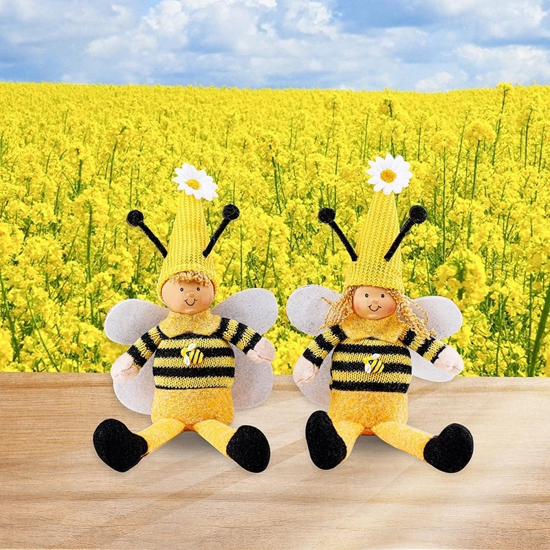 Adorable Bee Festival Wings Long-legged Miniature Doll Ornament|Home Decor & Collectibles