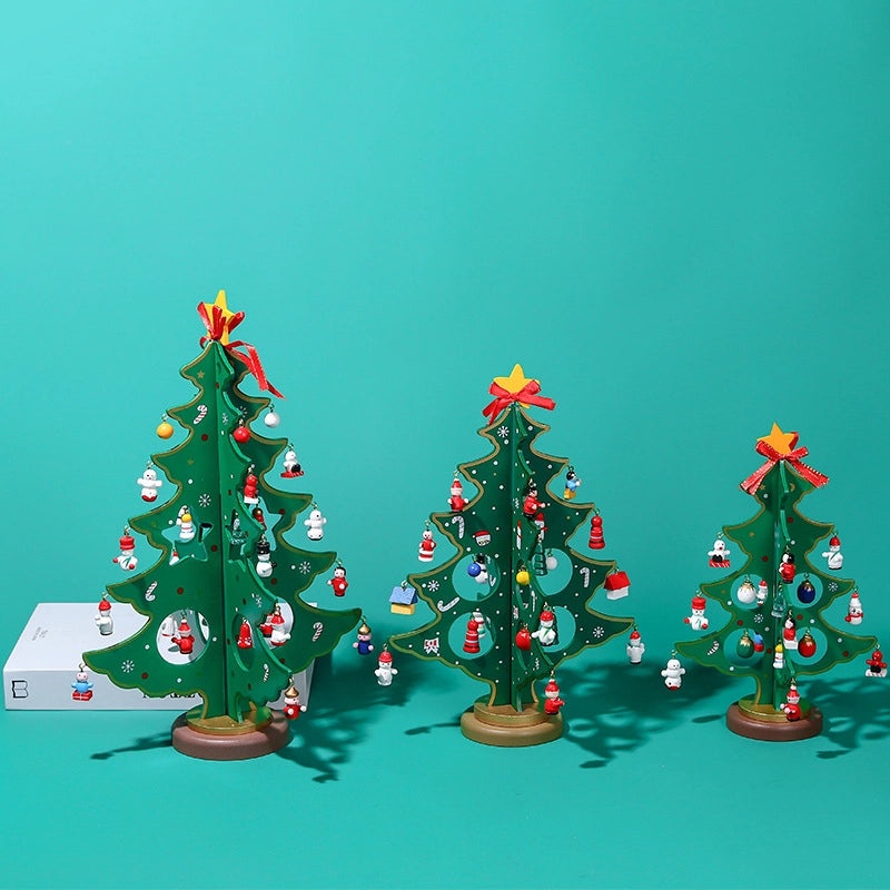 Handmade Wooden Christmas Decorations for Desktop Kids Toys and Window Ornaments | Christmas Decorations & Gifts